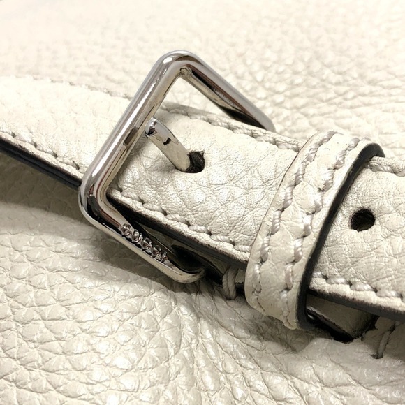 GUCCI White Leather Bamboo Backpack - Picture 10 of 16